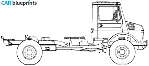 2006 Mercedes-Benz Unimog U1550L-37 Truck blueprint