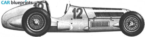 1937 Mercedes-Benz W125GP OW blueprint