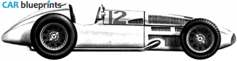 1939 Mercedes-Benz W154GP OW blueprint