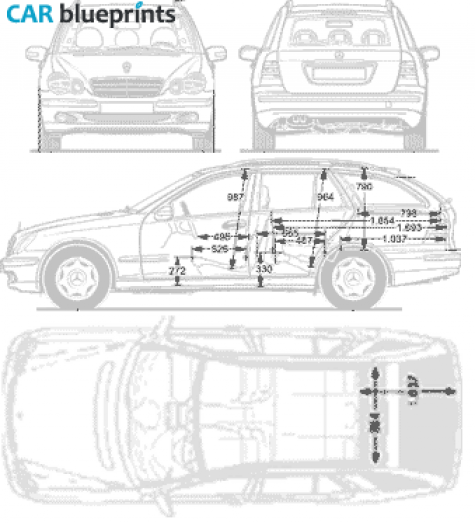 2001 Mercedes-Benz C-Class W203 Wagon blueprint