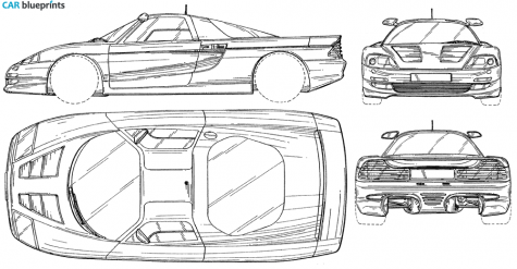 Mercedes-Benz C 112 Coupe blueprint