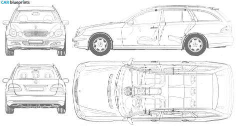 2003 Mercedes-Benz E-Class W211 Wagon blueprint