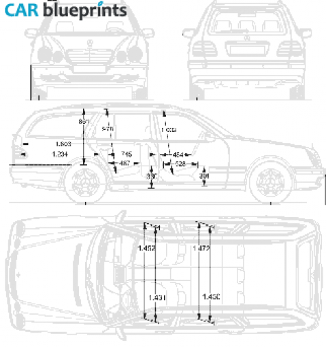 2004 Mercedes-Benz E-Class W211 Wagon blueprint