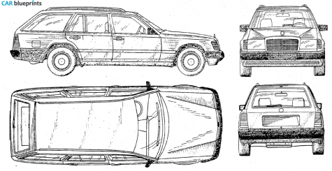 1989 Mercedes-Benz E-Class W124 Wagon blueprint