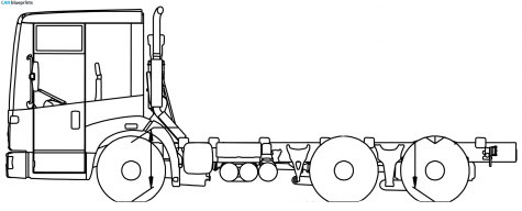 Mercedes-Benz Exonic 26 LLVLA 6x2 Truck blueprint