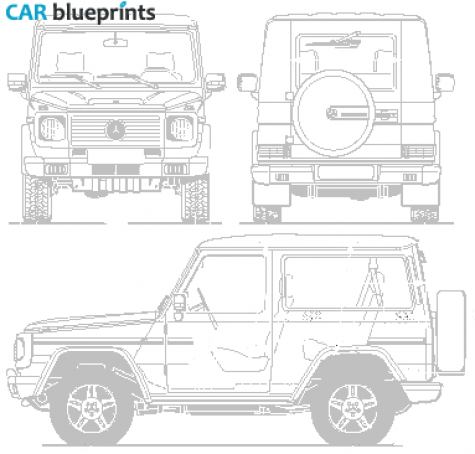 1979 Mercedes-Benz G SUV blueprint