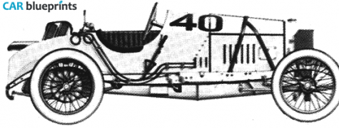 1914 Mercedes-Benz GP Cabriolet blueprint