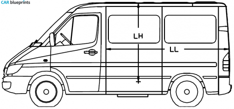 Mercedes-Benz Sprinter 3 Minivan blueprint