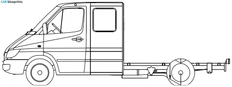 Mercedes-Benz Sprinter 4 CDi 4x4 Chassis Truck blueprint