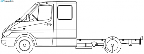 Mercedes-Benz Sprinter 4 CDi Chassis Truck blueprint