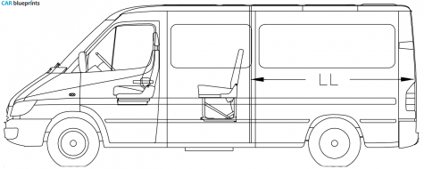 Mercedes-Benz Sprinter Double Cabine Van blueprint