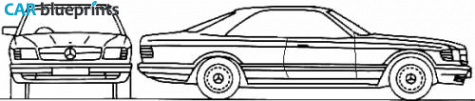 1986 Mercedes-Benz 560SEC Coupe blueprint