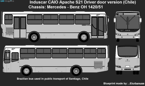 1999 Mercedes-Benz OH 1420/51 Bus blueprint