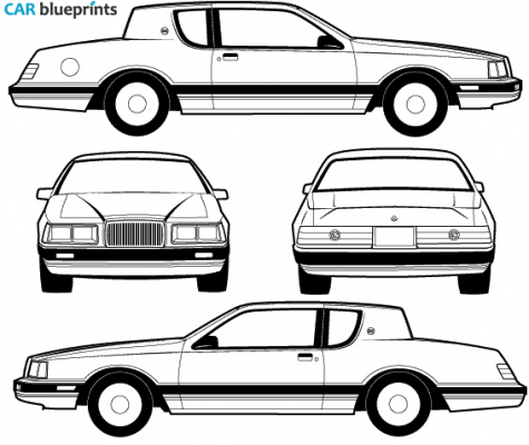 1984 Mercury Cougar Coupe blueprint