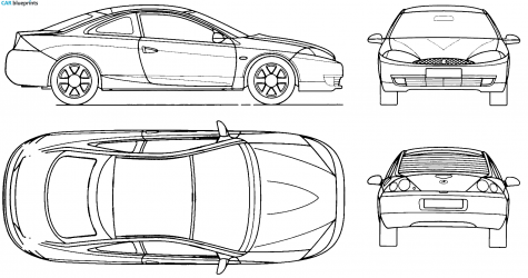 1999 Mercury Cougar Coupe blueprint