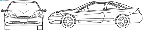 2000 Mercury Cougar Coupe blueprint