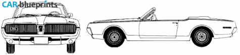 1967 Mercury Cougar Cabriolet blueprint