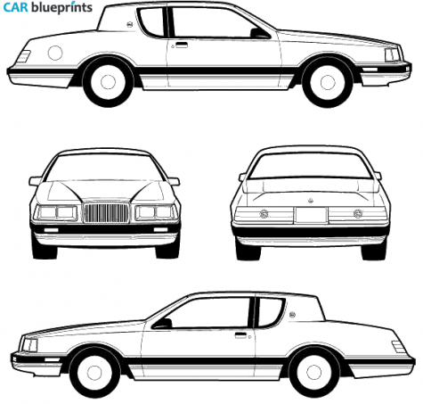 1984 Mercury Cougar RX 7 Coupe blueprint