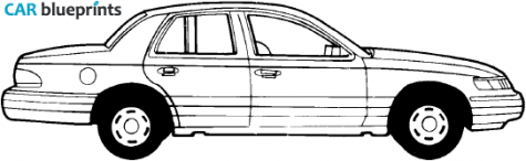 1996 Mercury Grand Marquis Sedan blueprint