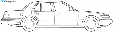 2000 Mercury Grand Marquis Sedan blueprint