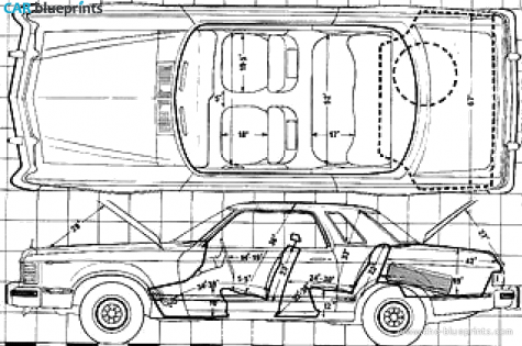 1977 Mercury Monarch 4.9 V8 Coupe blueprint