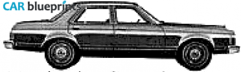 1980 Mercury Monarch Ghia Sedan blueprint