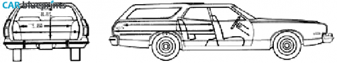 1974 Mercury Montego MX Villager Station Wagon blueprint