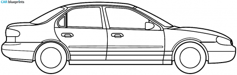 1998 Mercury Mystique Sedan blueprint