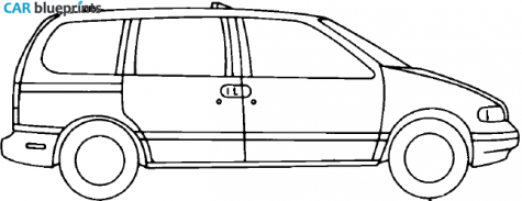 1996 Mercury Villager Minivan blueprint