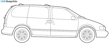 2000 Mercury Villager Minivan blueprint