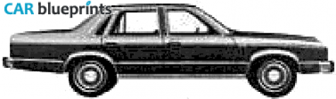 1979 Mercury Zephyr 4 door Sedan blueprint