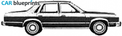 1980 Mercury Zephyr 4 door Sedan blueprint