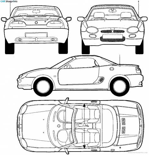 2000 MG F Cabriolet blueprint