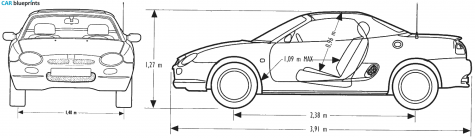 1995 MG F Coupe blueprint