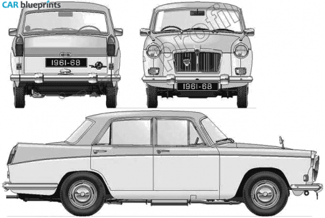 1963 MG Magnette Mk IV Farina Sedan blueprint