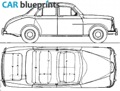 1953 MG Magnette ZA Sedan blueprint