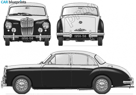 1956 MG Magnette ZB Sedan blueprint