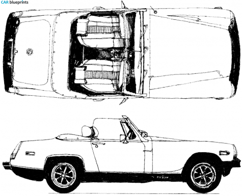 1975 MG Midget Roadster blueprint