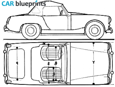 1963 MG Midget Mk III Roadster blueprint