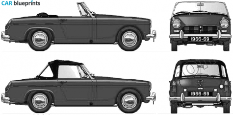 1966 MG Midget Mk III Roadster blueprint