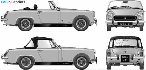 1969 MG Midget Mk III Roadster blueprint