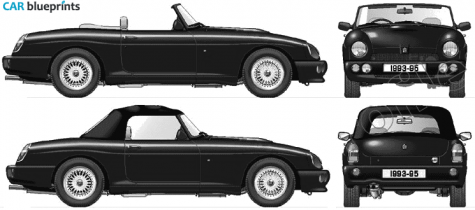 1993 MG RV8 UK version Roadster blueprint