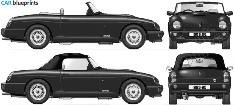 1994 MG RV8 Roadster blueprint