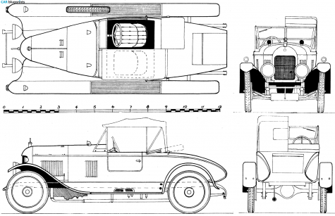 1925 MG Super Sport OW blueprint