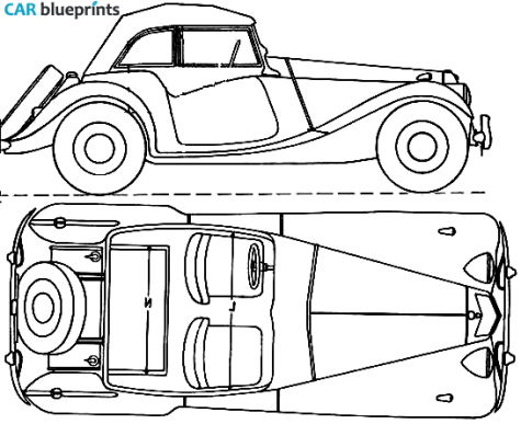 1955 MG TF 1500 Roadster blueprint