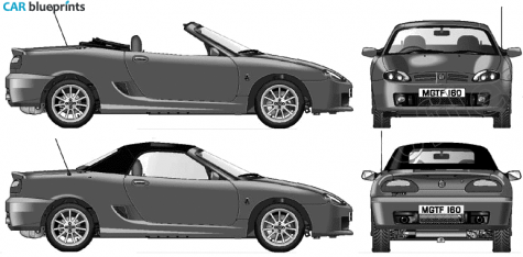 1999 MG TF 160 Cabriolet blueprint