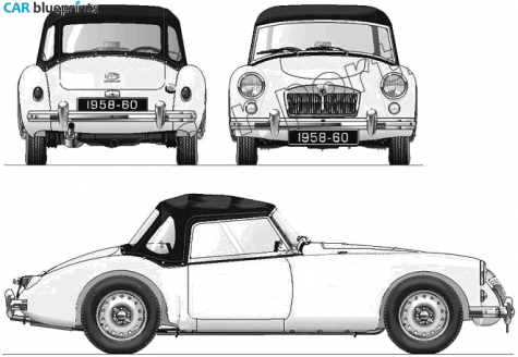 1958 MG MGA Twin Cam Roadster blueprint