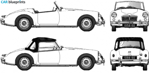 1959 MG MGA Twin Cam Roadster blueprint