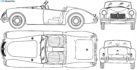 1955 MG MGA Roadster blueprint