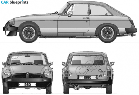 1980 MG MGB GT Limited Edition Coupe blueprint